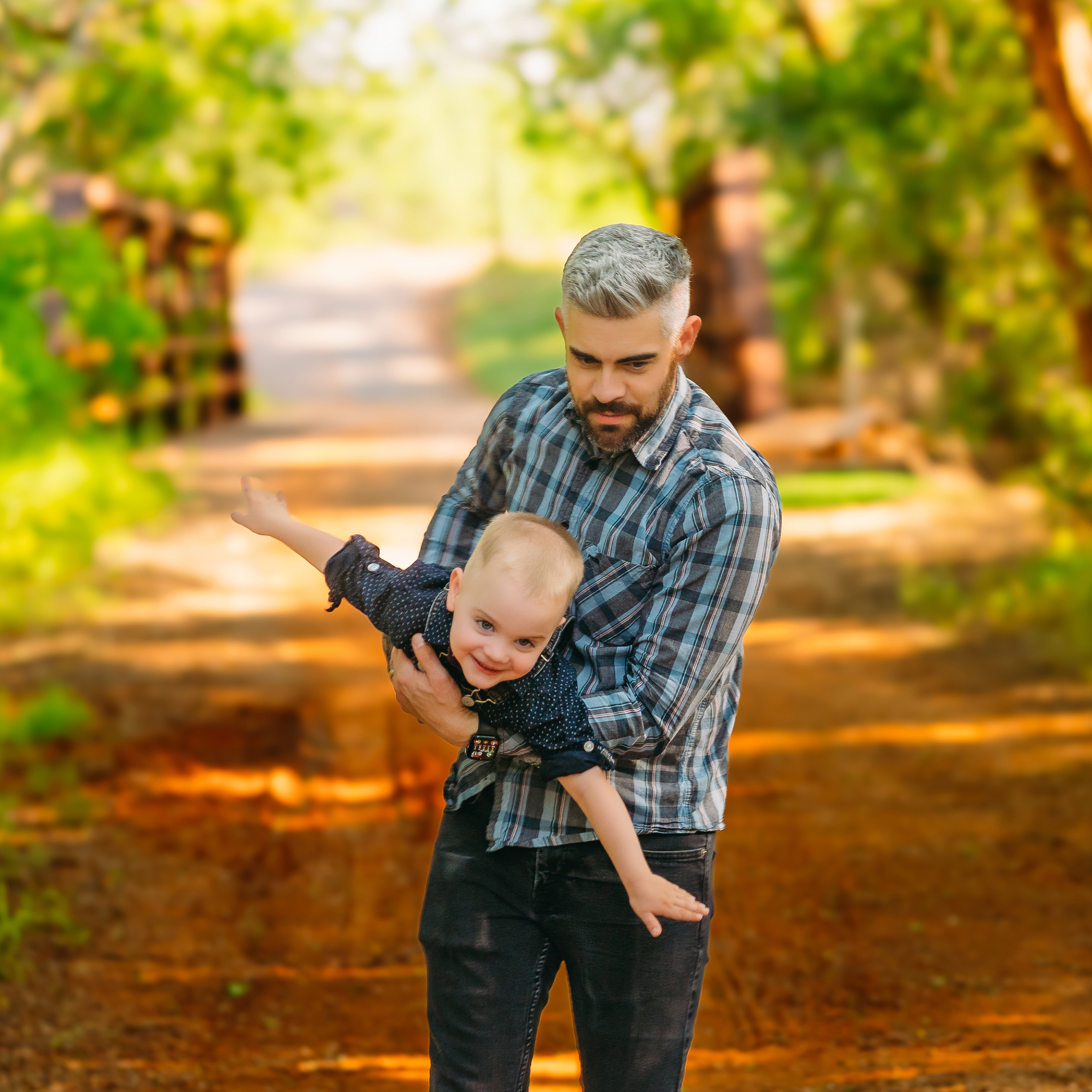 Meet the Blackmore's: Nathan carries his son Ollie like an airplane